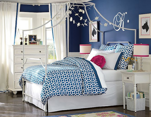 Blue and Pink Bedroom Ideas for Girls. Such cute ideas! entirelyeventfulday.com